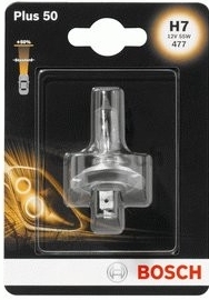 Лампа галогеновая Bosch Plus 50, H7