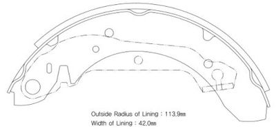 Колодки тормозные барабанные Hyundai Sonata II/III 88-98/Trajet 03-