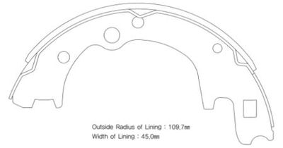 Колодки тормозные барабанные Hyundai Porter 94-04/H1 97-/H100 94-00