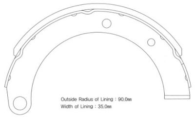 Колодки стояночного тормоза Hyundai HD65/72 2.5T 04-