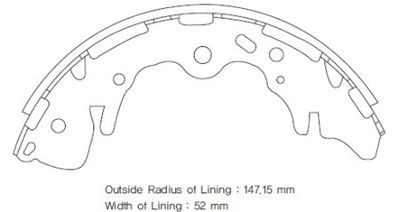 Колодки тормозные барабанные Hyundai H1 97-/Porter 94-/Starex 97-