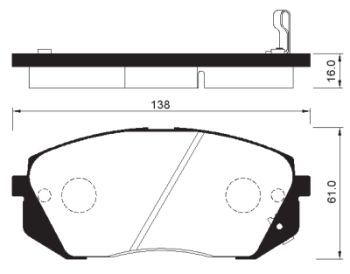 Колодки тормозные Hyundai ix35 10-/Kia Sportage 10-/Carens 02- передние.