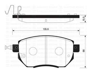 Колодки тормозные Infiniti FX35/45 03-/Nissan Murano 05- передние