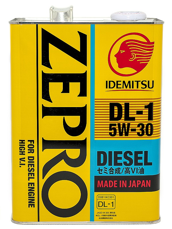 Idemitsu Zepro Diesel 5W-30 DL-1, 4 л.