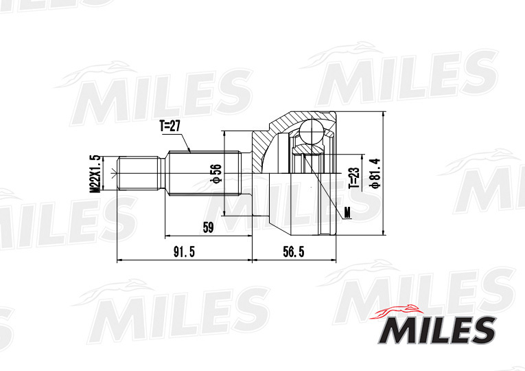 ШРУС наружный Ford Mondeo III 1.8-2.0 00-07 -ABS