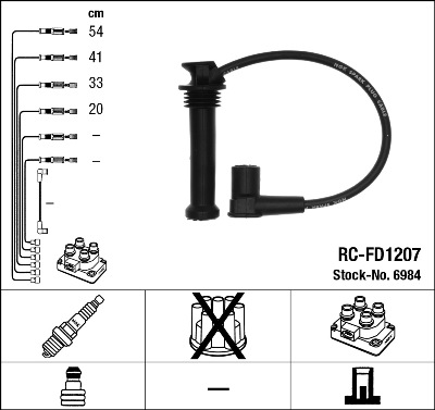 Провода высоковольтные Ford Mondeo/Mazda 6 -07 RC-FD1207