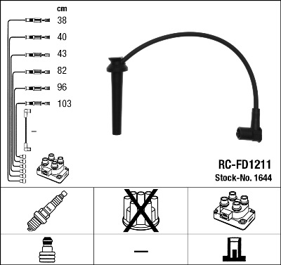 Провода высоковольтные Ford Mondeo 2.5 V6 -07 RC-FD1211