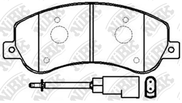 Колодки тормозные Ford Transit 06- 230/350-Series передние с датчиком