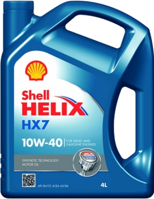 Масло моторное Shell Helix НХ7 10w-40, 4 л.