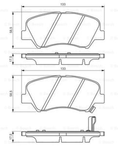 Колодки тормозные Hyundai Solaris 10-/Kia Rio 11- передние