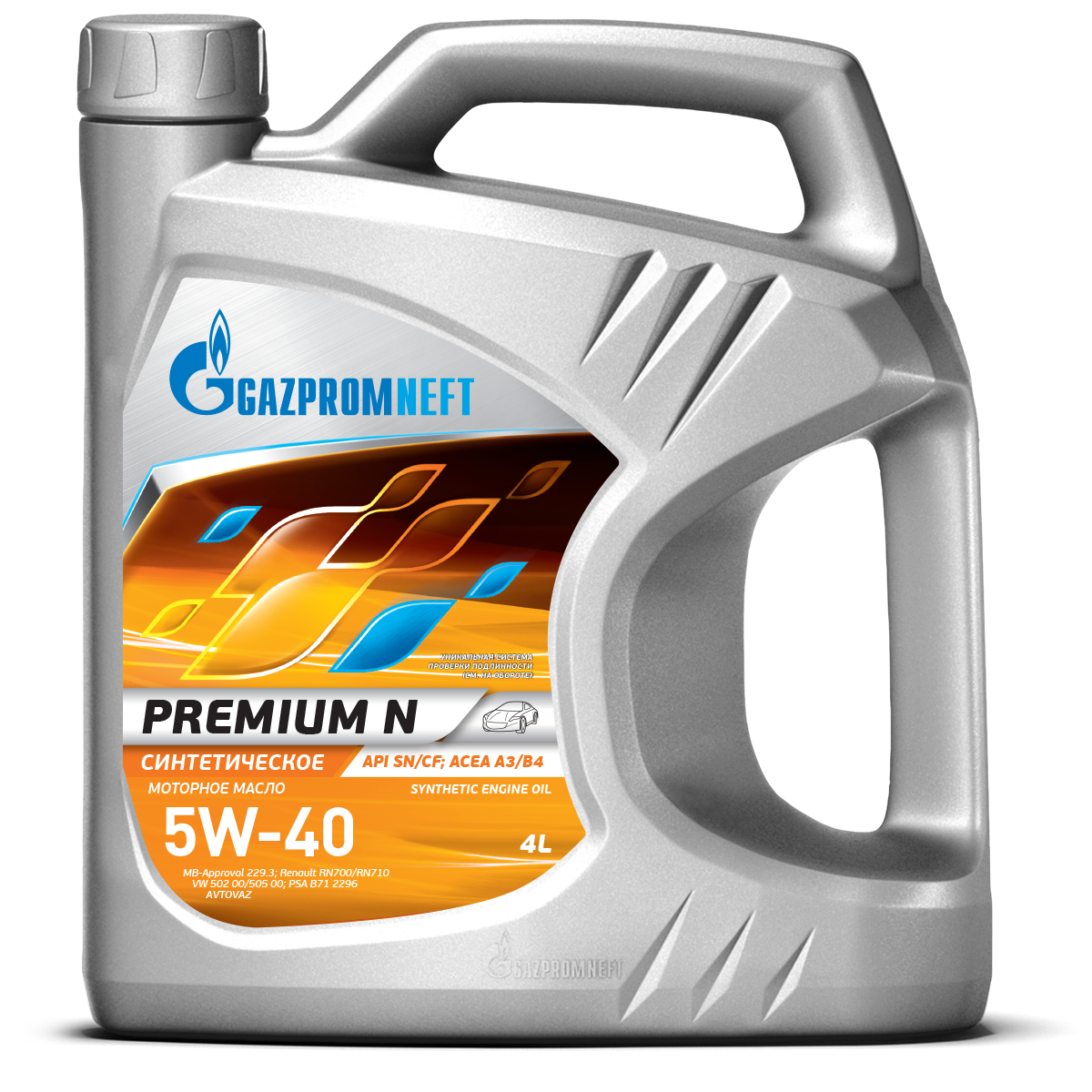Масло моторное Газпромнефть Premium N 5W-40, 4 л