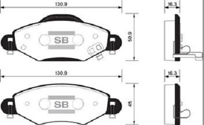 Колодки тормозные Toyota Yaris 1.0-1.4 99- передние