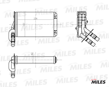 Радиатор отопителя Renault Clio 1.0-3.0/1.5D/1.9D 99-05