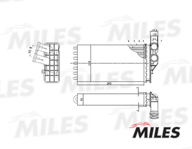Радиатор отопителя Citroen C4 / Peugeot 307 1.4-2.0/1.6D/2.0D 01-