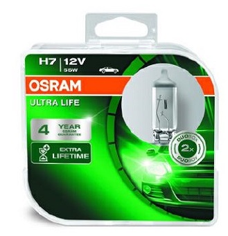 Лампы автомобильные Osram Ultra Life H7 комплект 2 шт