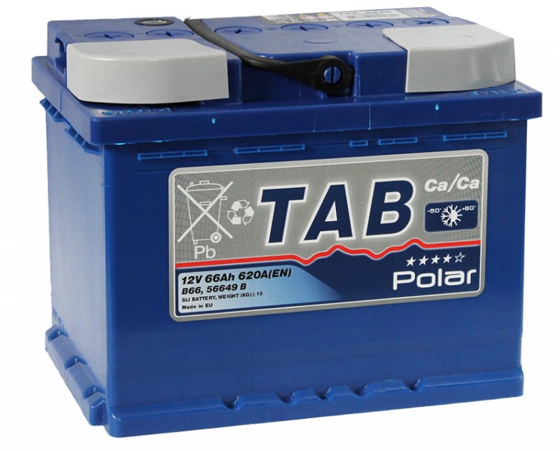 Аккумулятор Tab Polar Blue 66A, L+