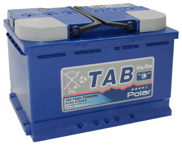 Аккумулятор Tab Polar Blue 75A, R+