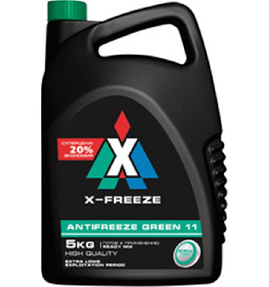 Антифриз X-Freeze Green G11, 5 кг.